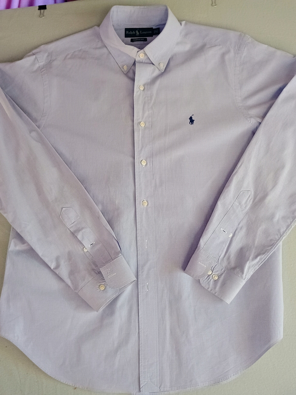 Ralph Lauren Men's Light Lavender Button-Down Oxford Shirt